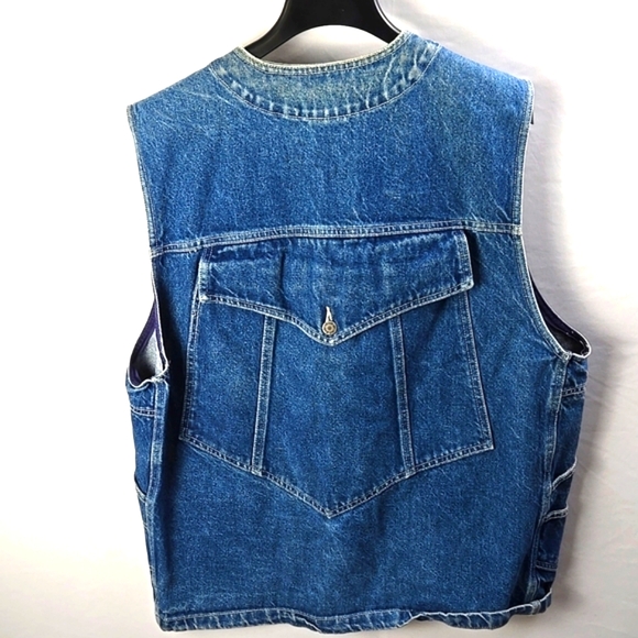 JNCO Vintage 90s Made In USA Jnco Jeans Denim vest Size XL - Picture 3 of 9